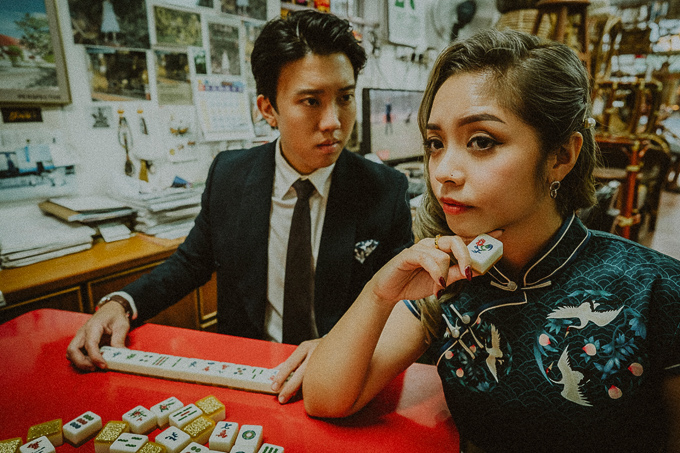 singapore prewedding oriental couple photography wong kar wai